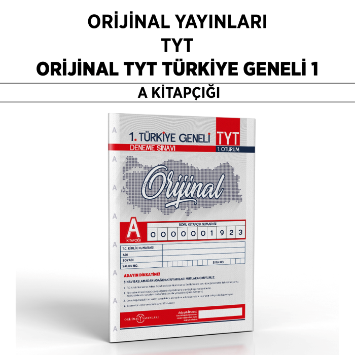 ORİJİNAL TYT TÜRKİYE GENELİ SNV 1-A - 25-26